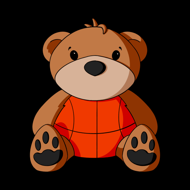 Basketball Teddy Bear by Alisha Ober Designs