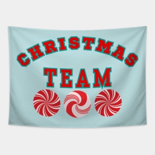 CHRISTMAS Team. Sport Some Peppermint Xmas Style Tapestry