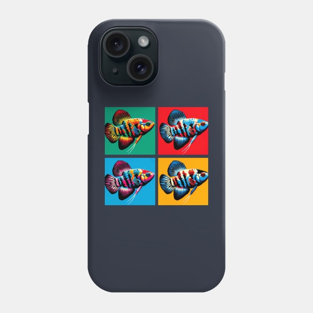 Pop Killifish - Cool Aquarium Fish Phone Case by PawPopArt