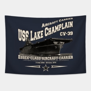 USS LAKE CHAMPLAIN CV-39 aircraft carrier veterans Tapestry