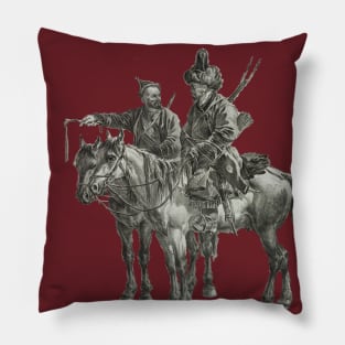 Steppe Nomads on Horseback Pillow