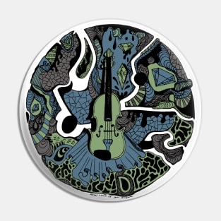 Mellow Cool Circle of Music Pin