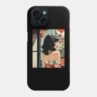 A Japanese Woman - Anime Drawing Phone Case