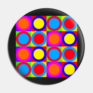 colorful retro pop art design Pin