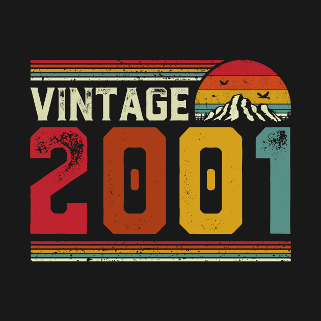 Vintage 2001 Birthday Gift Retro Style by Foatui