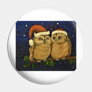 Christmas Owls Pin