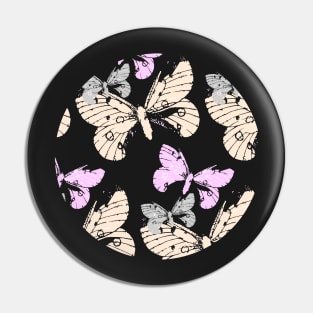 Butterflies on Coral Red Pin