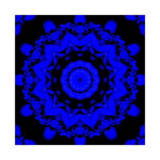 Mandala Kaleidoscope in Cobalt Blue T-Shirt