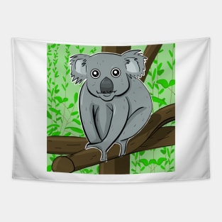 Cute Koala Resting in tree Tapestry