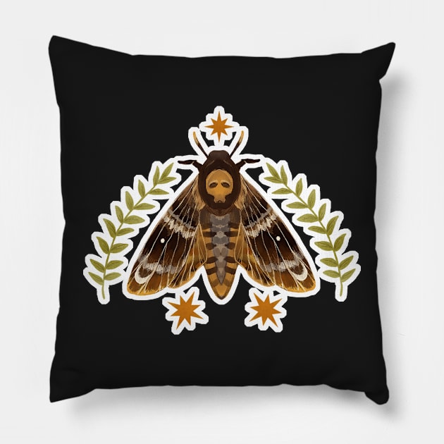 Small Death's-head Hawk Moth Pillow by catherold
