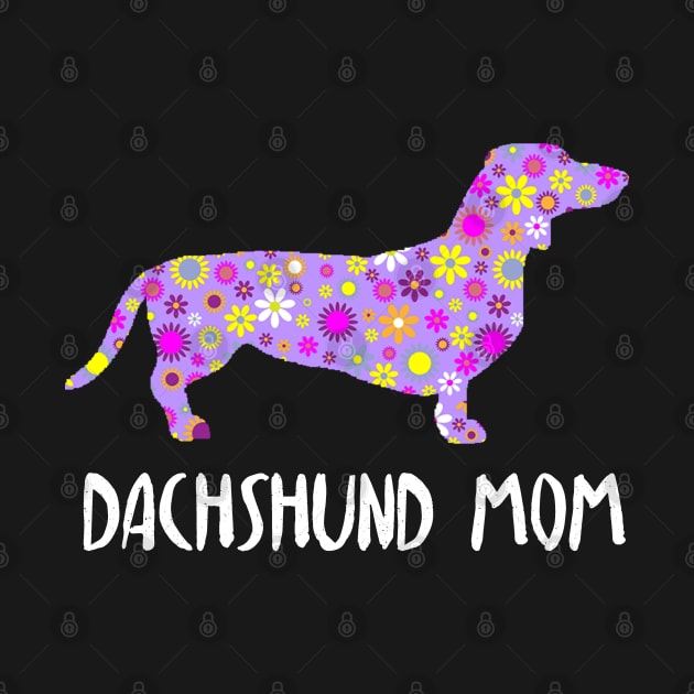 Dachshund Mom Cute Floral Dog Gifts Women by Cartba