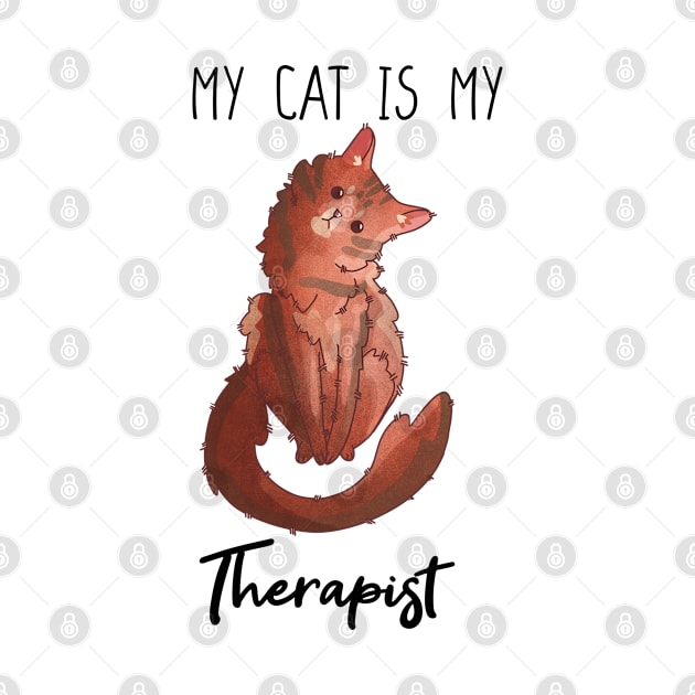 My cat is my Therapist - Somali cat Mental health gift for cat lovers by Feline Emporium