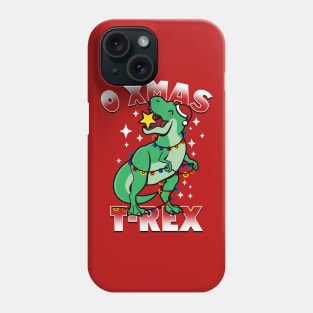 O Xmas T-Rex Funny Christmas Dinosaur Xmas Tree Phone Case