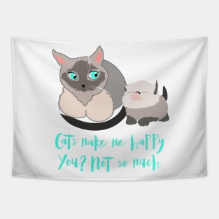 Cat mom gift, siamese cats and quote Tapestry