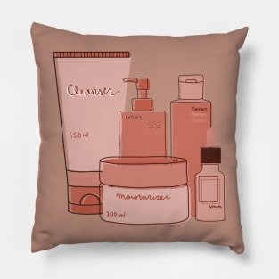 Skincare Essentials (Rose Theme) Pillow