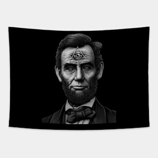 Third Eye of Abraham Lincoln Tapestry