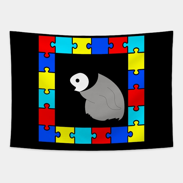 Autism Day penguin Tapestry by teespra