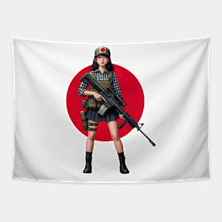 Tactical Girl Tapestry