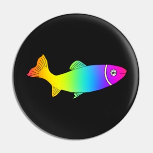 RAINBOW TROUT - Cute Fish in Bright Rainbow Colors Pin