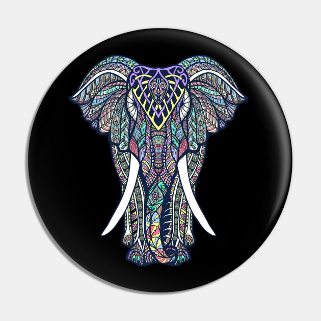 Elephant Mandala Pin by TambuStore