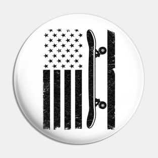 US Flag Skateboard Patriotic 4th Of July Funny Skateboard Pin