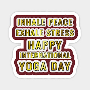 Namaste Zen: Finding Inner Peace with Yoga Day Typography Magnet