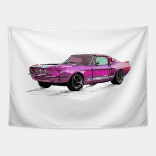 Classic Mustang Pink Tapestry