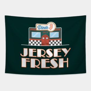 Jersey Fresh Retro New Jersey Diner Sign Tapestry