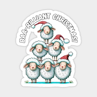 Baa-rilliant Christmas! Christmas humor Magnet