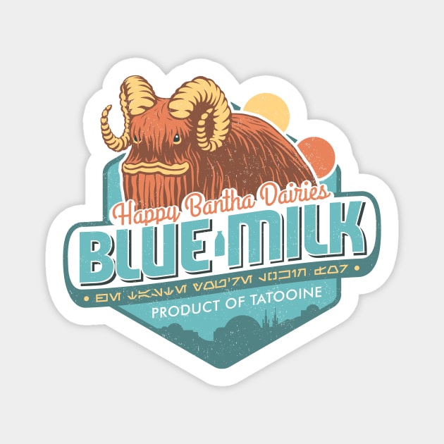 Blue Milk Magnet by CoryFreemanDesign