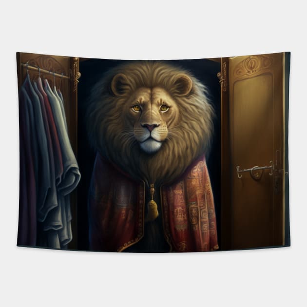 Aslan King of Narnia Lion Tapestry TeePublic