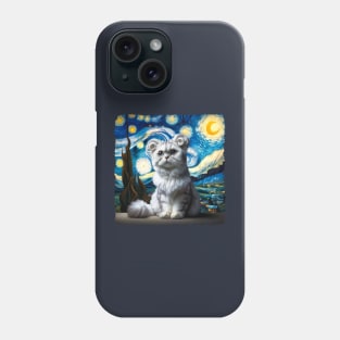 American Curl Starry Night Inspired - Artistic Cat Phone Case