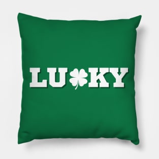 Lucky Clover St Patricks Day Tee | Lucky Clover Charm Pillow