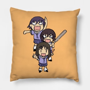 I draw chibi team Knuckleheads / azumanga daioh Pillow