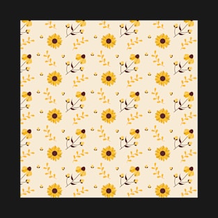 Cute Sunflower Print T-Shirt