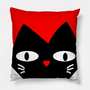 LOVE BLACK CAT Pillow