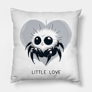 Cute adorable little love jumping spider Pillow