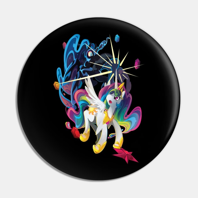 Nightmare Moon and Celestia Pin by Cenit