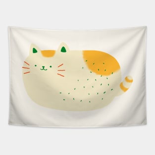 Orange-Spotted Cat Loaf Tapestry