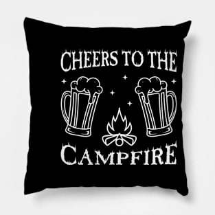 cheers to the campfire Pillow