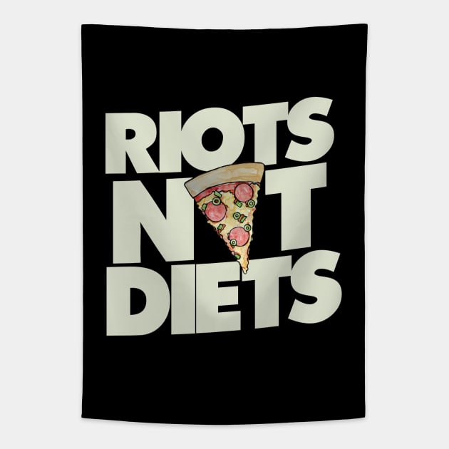 Riots not Diets Tapestry by bubbsnugg