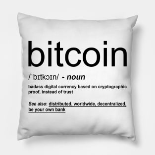 Bitcoin Definition Pillow