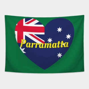 Parramatta NSW Australia Australian Flag Heart Tapestry