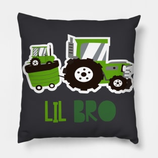 Boys Little Brother Tractor Lil Bro Pillow