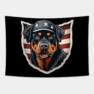 Patriotic Rottweiler Tapestry