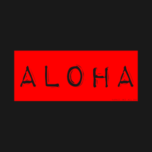 Aloha Label Maker (red) by Hawaii Nei All Day T-Shirt