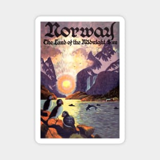 Vintage Travel Poster from Norway Magnet