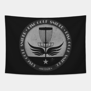 Disc Golf Sniper Wings BW Tapestry