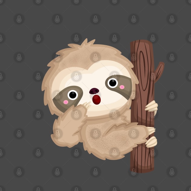 Cute Sloth Animal Lover by JeffDesign