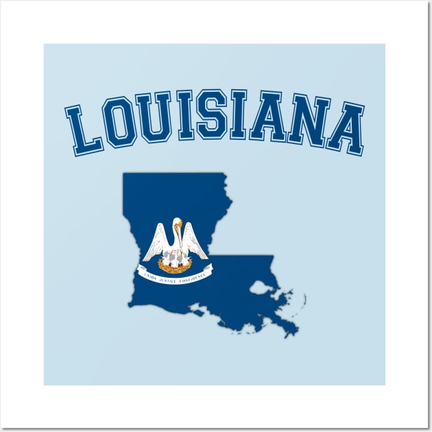 Louisiana Flag Art Louisiana Flag Print Flag Poster State 